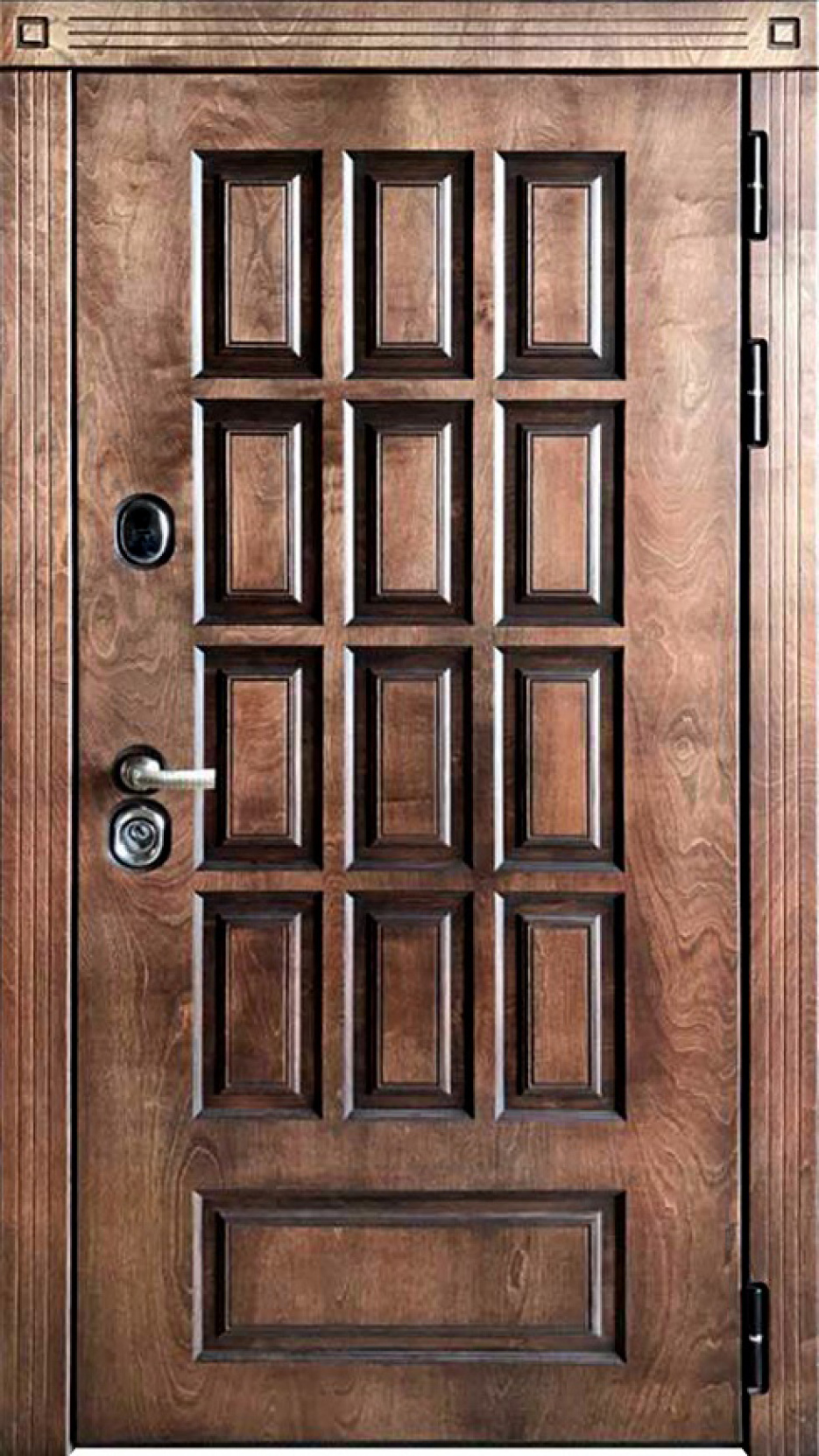 Входная дверь Regidoors Центурион Меттэм LIGHT 2110 с зеркалом "Серый велюр"